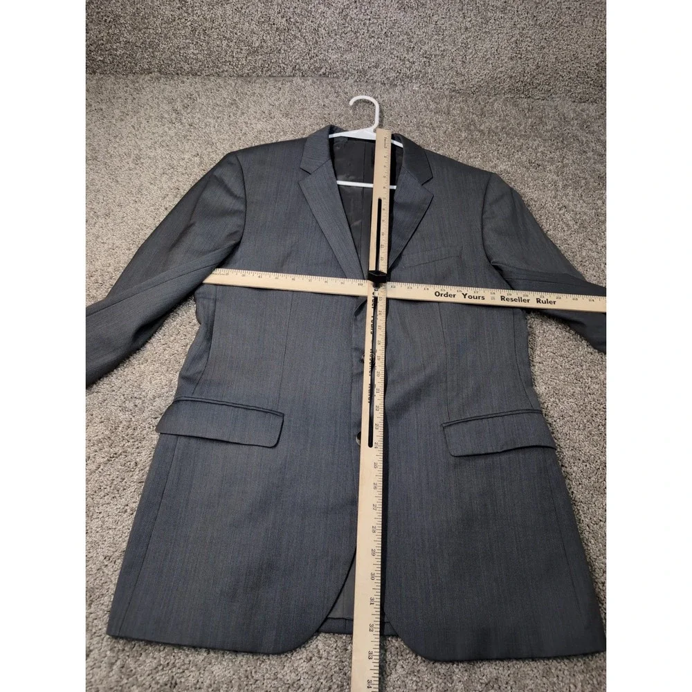 BOSS Hugo Boss Men's Dark Grey‎ Pinstripe Suit Jacket Blazer 42L